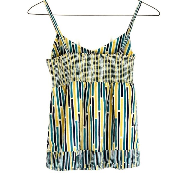 Fossil Babydoll Top Cami XS Striped Button Detail Lined Retro Y2K Preppy Beachy - Picture 2 of 8